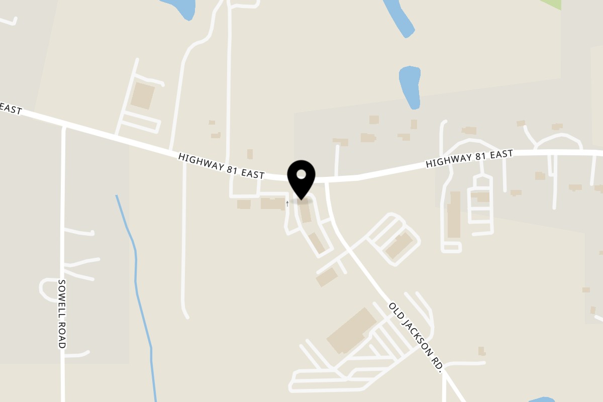 Map showing the location of Castillo Real Mexican Cocina & Bar on 14 Old Jackson Rd in McDonough